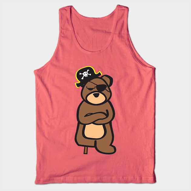 Pirate Bear Tank Top by bobbuel